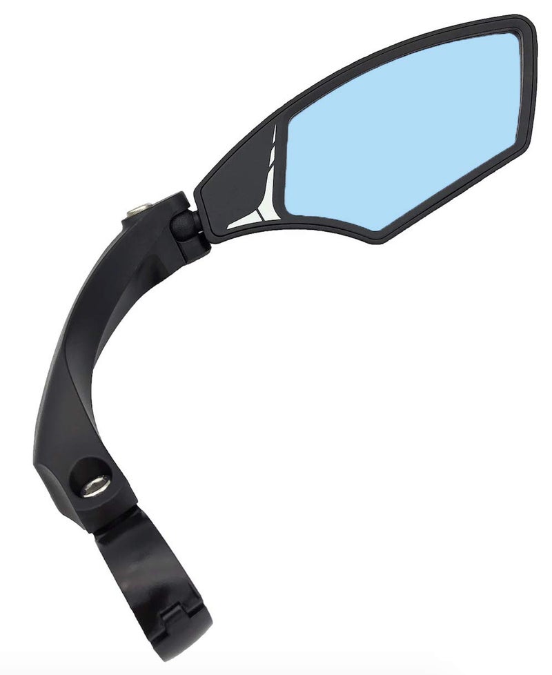 Hafny NEW Handlebar Bike Mirror, HD,Blast-resistant, E-bike Mirror, Glass Lens, HF-MR095 (Anti-glare Blue Right) - Image 1